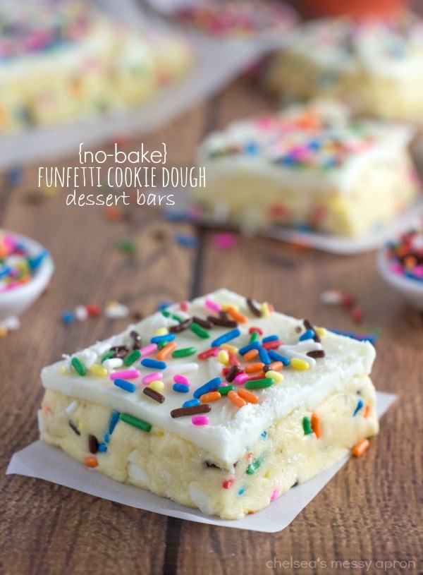 Funfetti cookie dough bars - Chelsea's Messy Apron