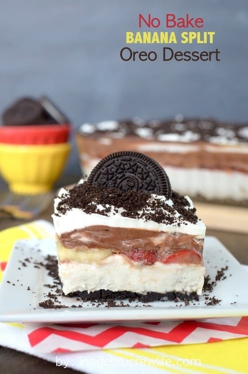 No-Bake-Banana-Split-Oreo-Dessert-Inside Brucrew Life