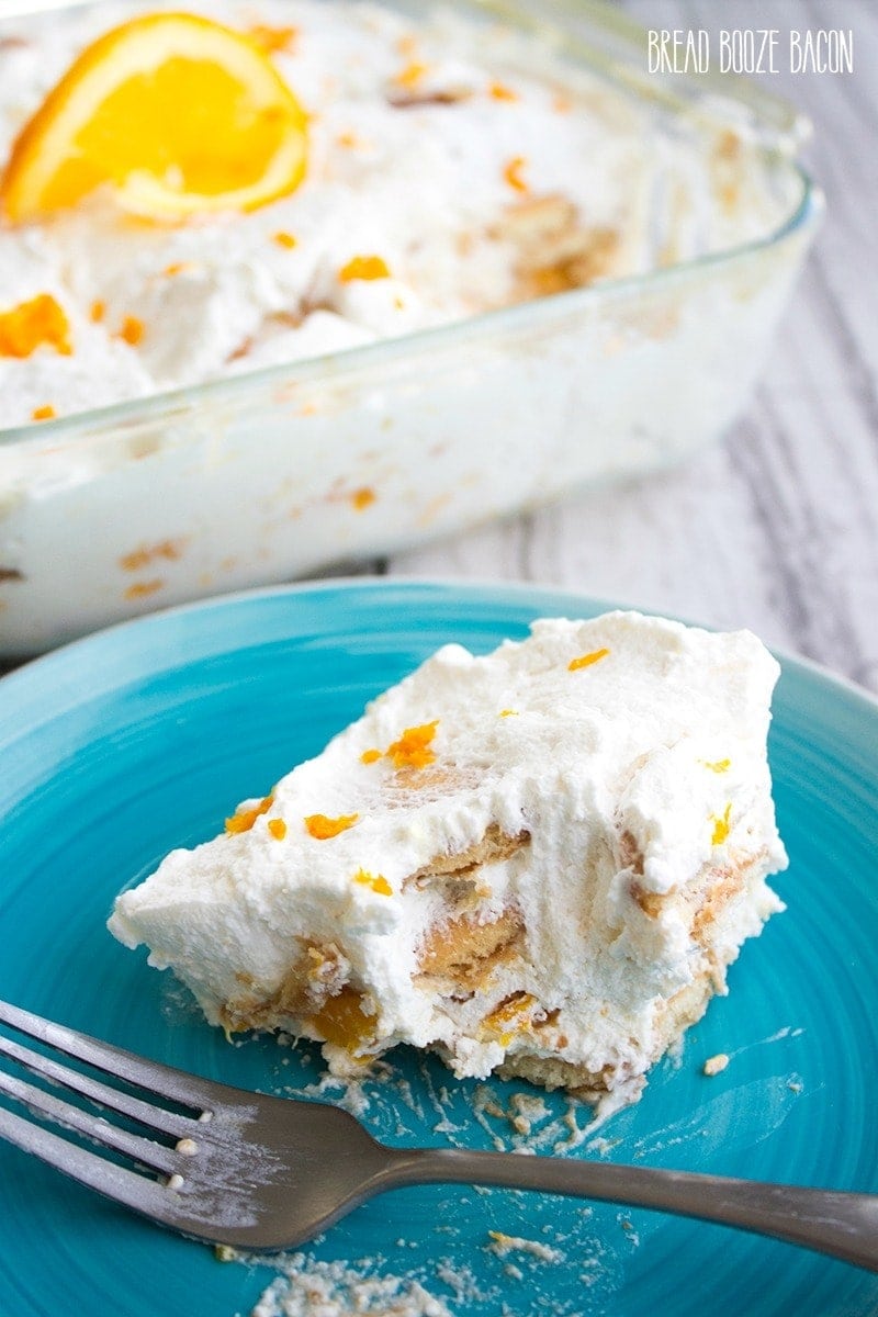 This Orange Creamsicle Icebox Cake taste just like your favorite creamy, dreamy popsicle!