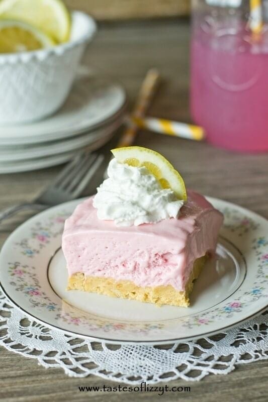 Pink Lemonade Icebox Squares - Tastes of Lizzy T
