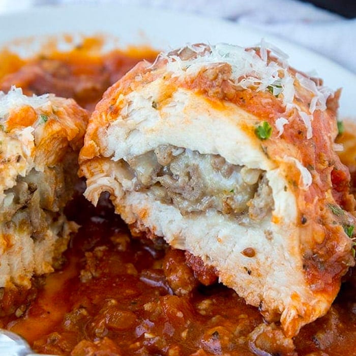 Sausage Stuffed Chicken Breasts