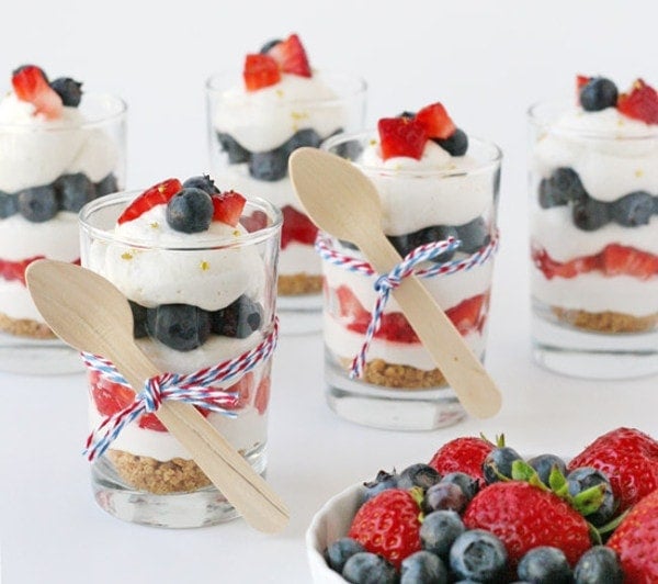 Strawberry Blueberry Cheese Trifle