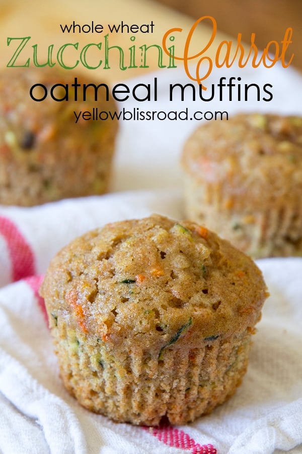 Social media image of Zucchini Carrot Oatmeal Muffins