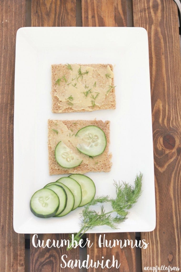 cucumber hummus sandwich