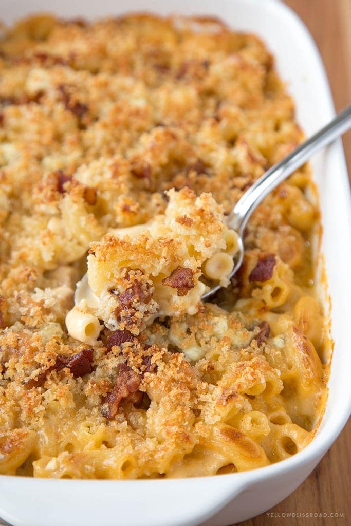 A close up of Macaroni and Cheese