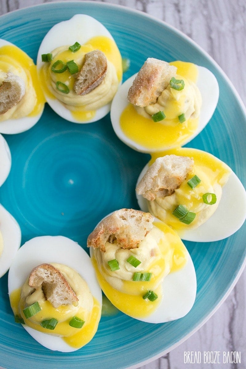 Deviled Eggs Benedict - The best brunch and appetizers food combined into one awesome snack!