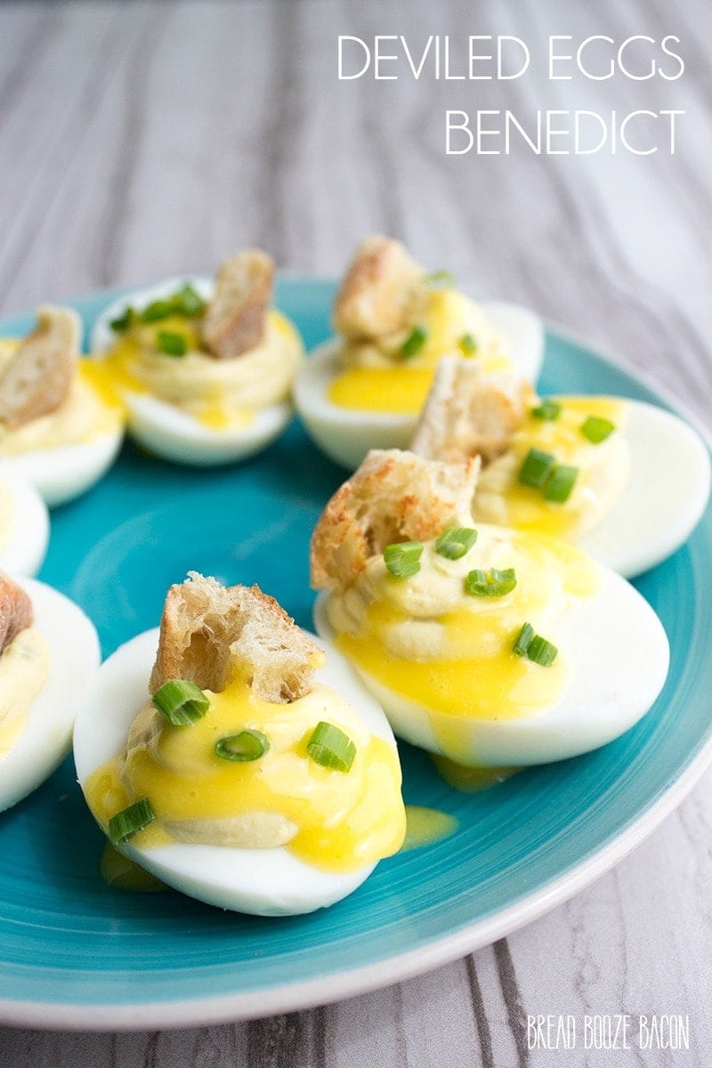 Deviled Eggs Benedict - The best brunch and appetizers food combined into one awesome snack!