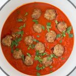 A bowl of Meatballs and Marinara sauce