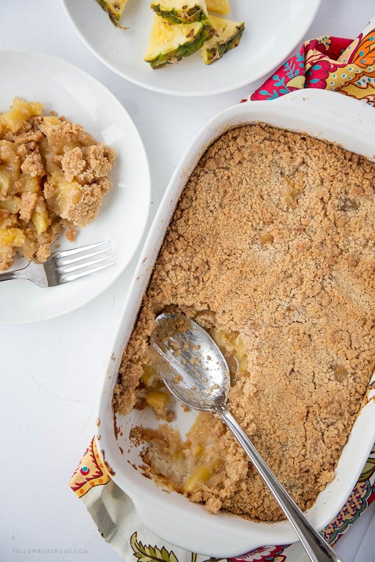 Pineapple Cobbler - a Hawaiian inspired dessert straight from Disney's Aulani Resort!