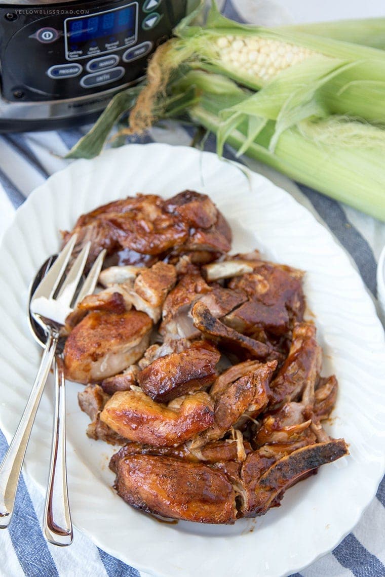 Slow Cooker Country Style Barbecue Ribs are tender, juicy and so full of flavor. Cooking them in the slow cooker ensures that you can have these fall-off-the-bone barbecue ribs any time of the year!
