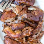 A plate of bbq ribs