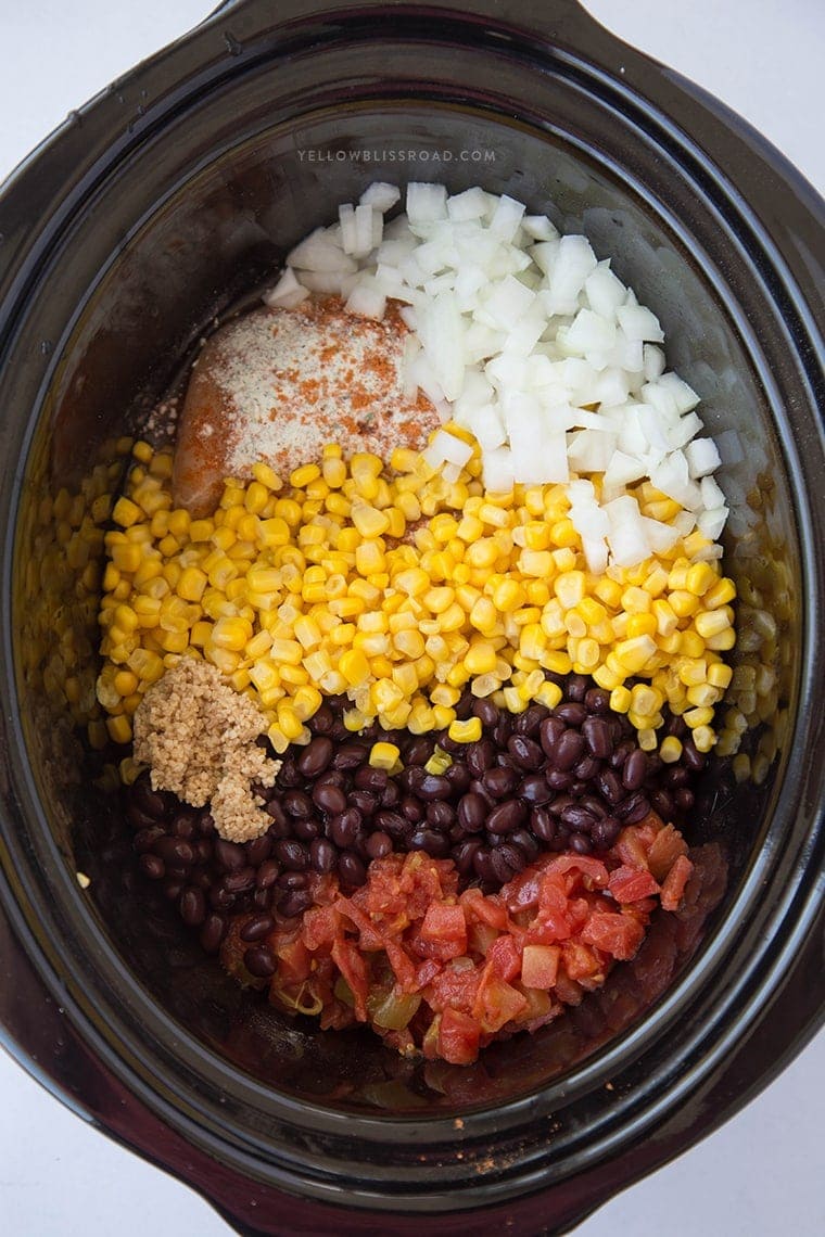 Slow Cooker Creamy Taco Ranch Chicken - Yellow Bliss Road