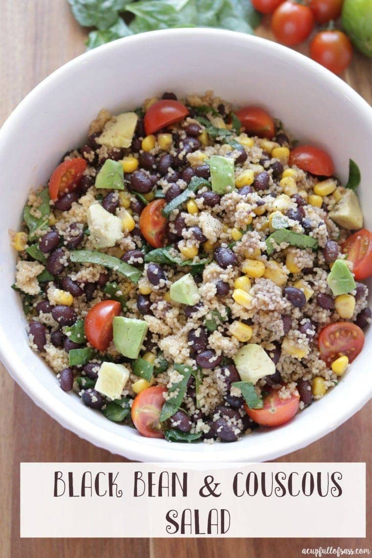 black bean and couscous salad - YBR