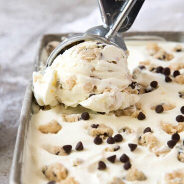 BEST Cookie Dough Ice Cream {No-Churn} - Celebrating Sweets