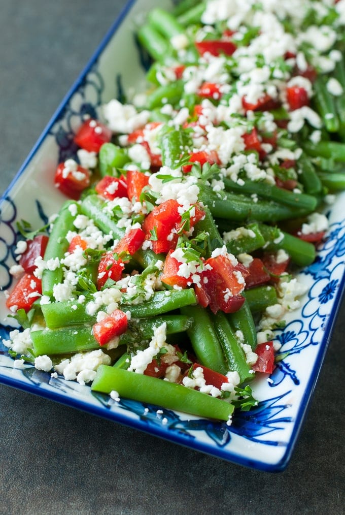 greek-green-bean-salad-peas and crayons