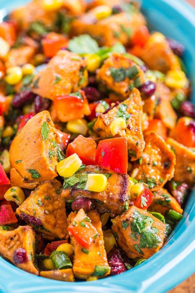 roasted sweet potato salad - averie cooks