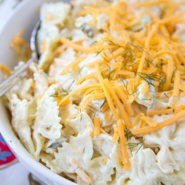 A bowl of Pasta Salad