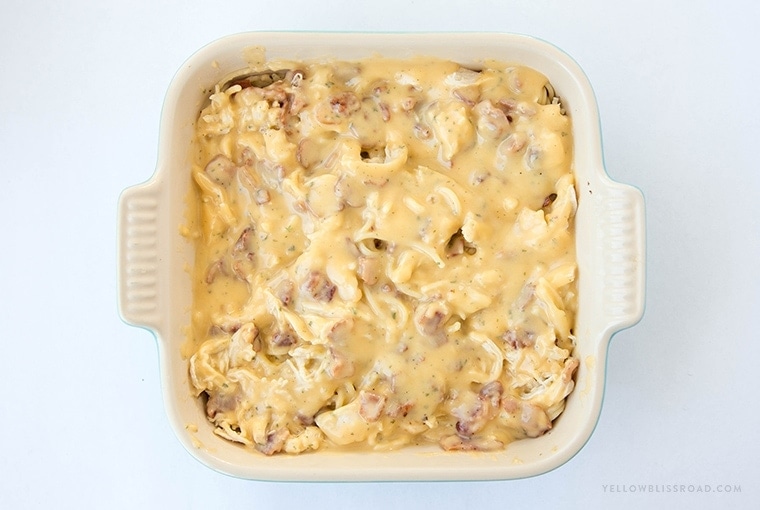 Chicken Bacon Ranch Baked Spaghetti 4