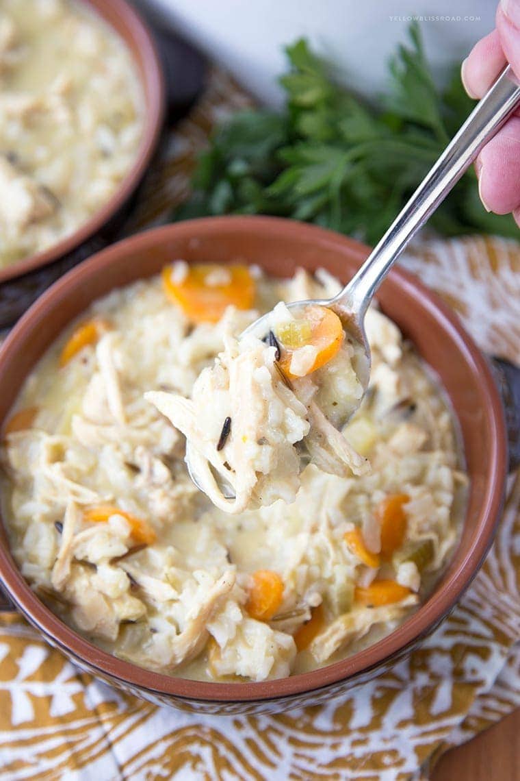 Creamy Chicken and Wild Rice Soup - Comfort food that perfectly rich and flavorful