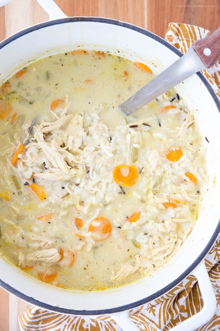 Chicken Wild Rice Soup (No Cream) - FeelGoodFoodie