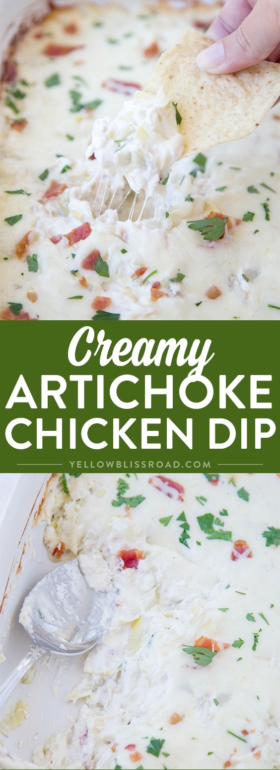 Chicken & Bacon Artichoke Dip Yellow Bliss Road