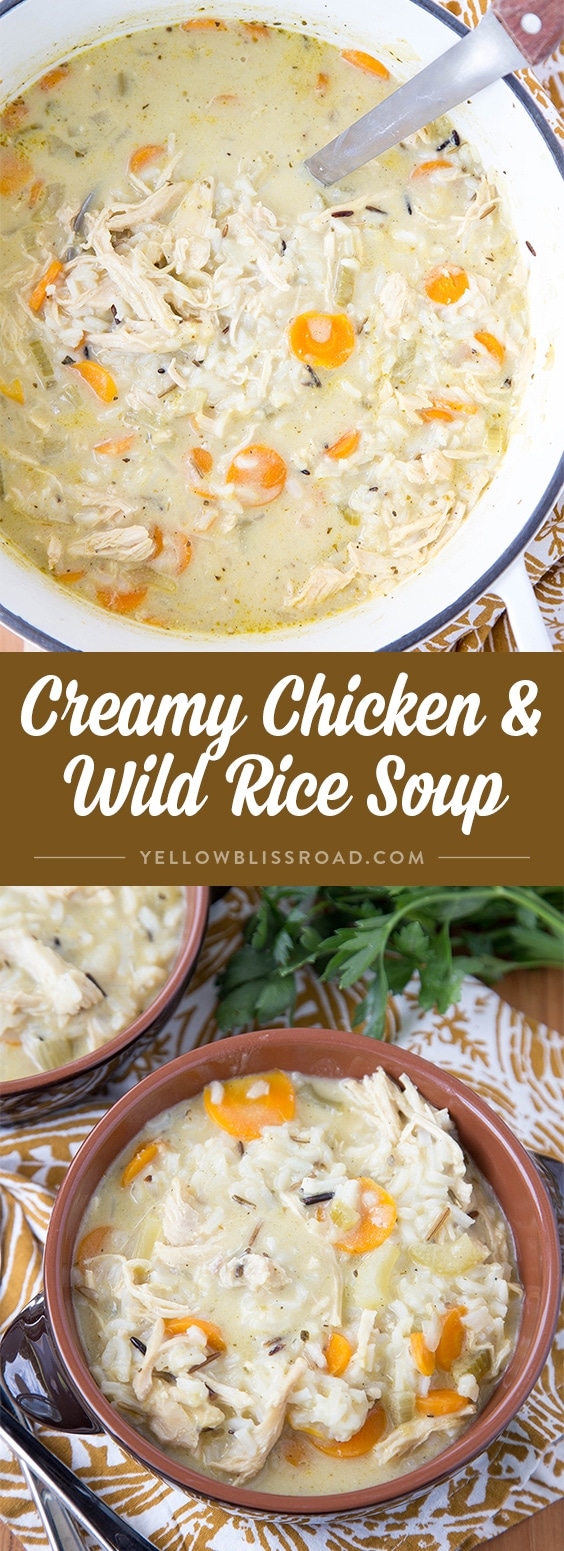 Creamy Chicken and Wild Rice Soup - Comfort food that perfectly rich and flavorful