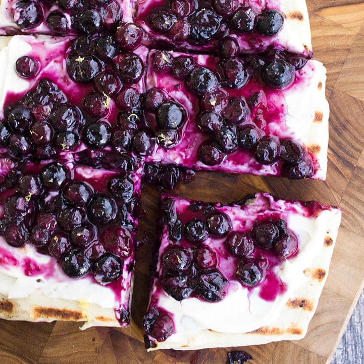 Grilled Blueberry Dessert Pizza Yellow Bliss Road