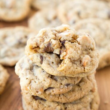 A close up of a stack of Cookies