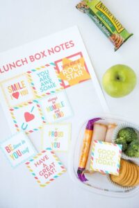 Encouraging Lunch Box Notes (Free Printable)