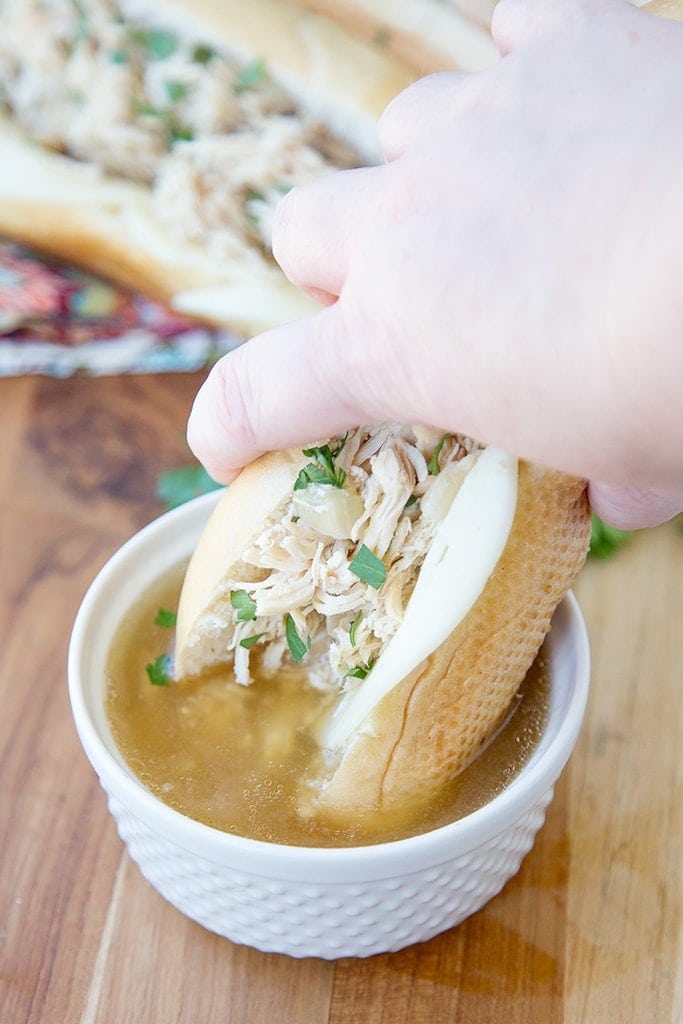 Slow Cooker Chicken French Dip 10