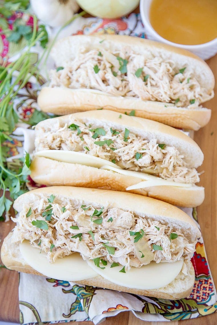 Slow Cooker Chicken French Dip 7