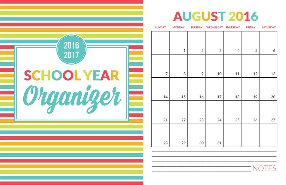 printable academic planner