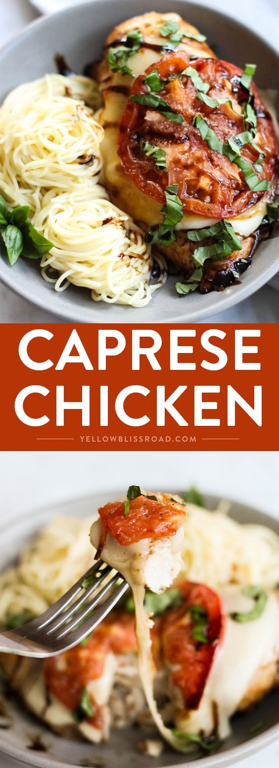 Baked Caprese Chicken - Yellow Bliss Road