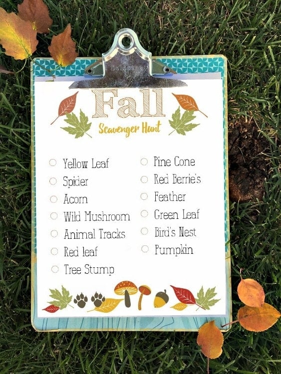 Fall Scavenger Hunt Printable