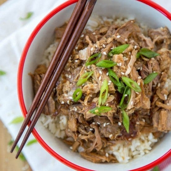 Slow Cooker Garlic & Brown Sugar Teriyaki Pork Yellow Bliss Road