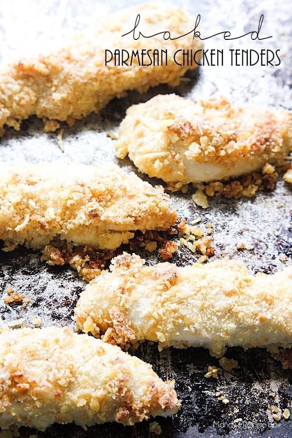 Baked Parmesan Chicken Tenders - Part of 36 meals to make your weeknight dinners quick and easy!