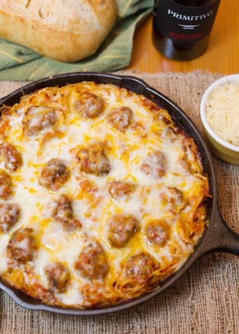 Baked Spaghetti & Meatballs - Part of 36 meals to make your weeknight dinners quick and easy!