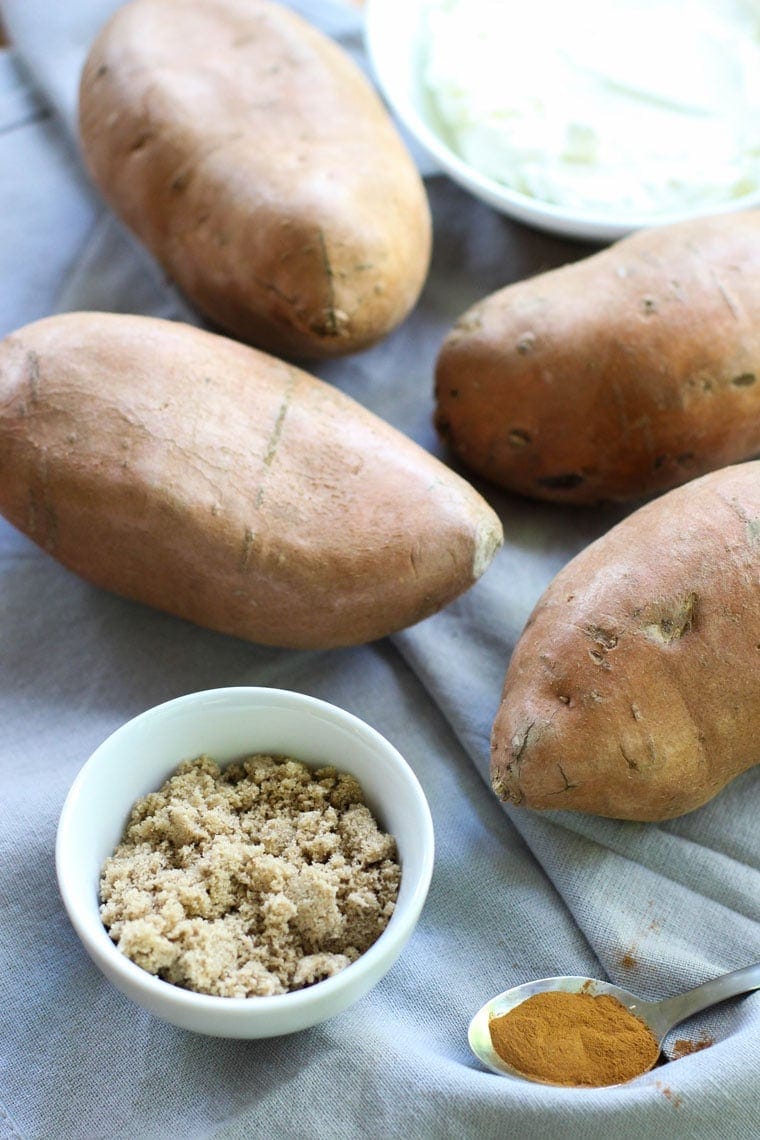 These Twice Baked Sweet Potatoes are full of fall flavors and make for a great side dish for Thanksgiving or any time this fall!