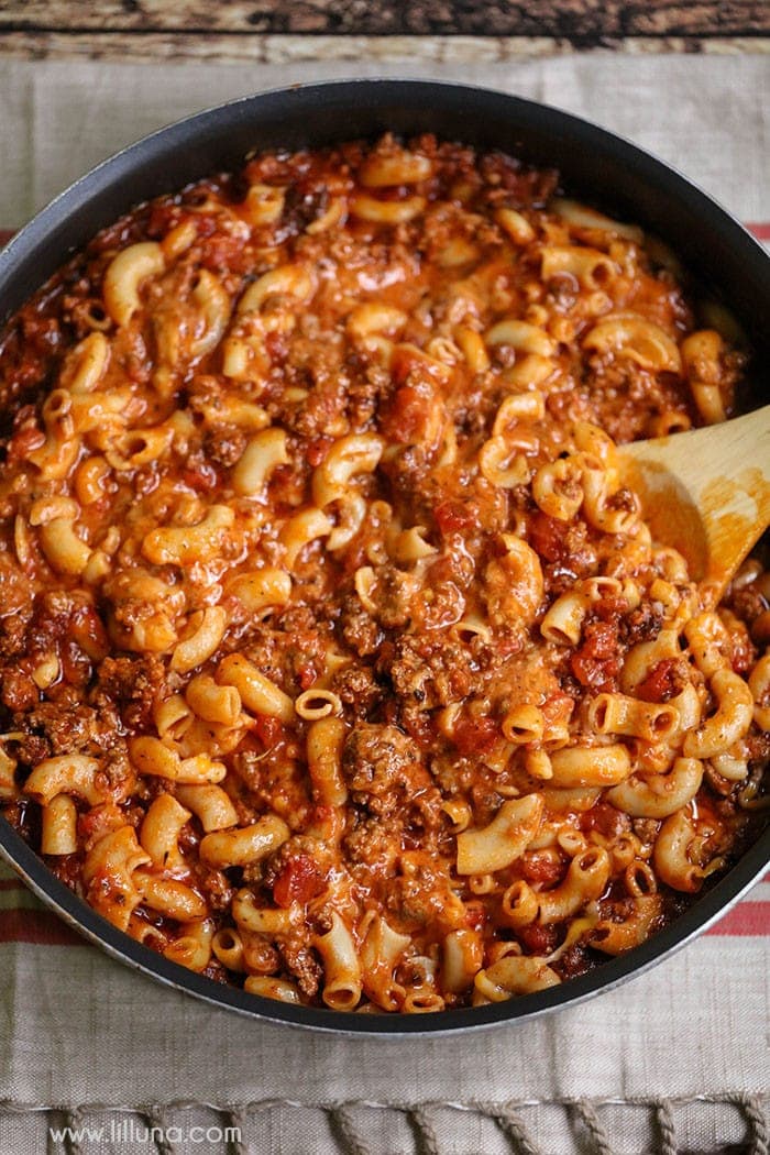 Cheesy Beef Goulash - Part of 36 meals to make your weeknight dinners quick and easy!