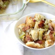 This Bacon Onion Stuffing is a flavorful and savory take on the classic!