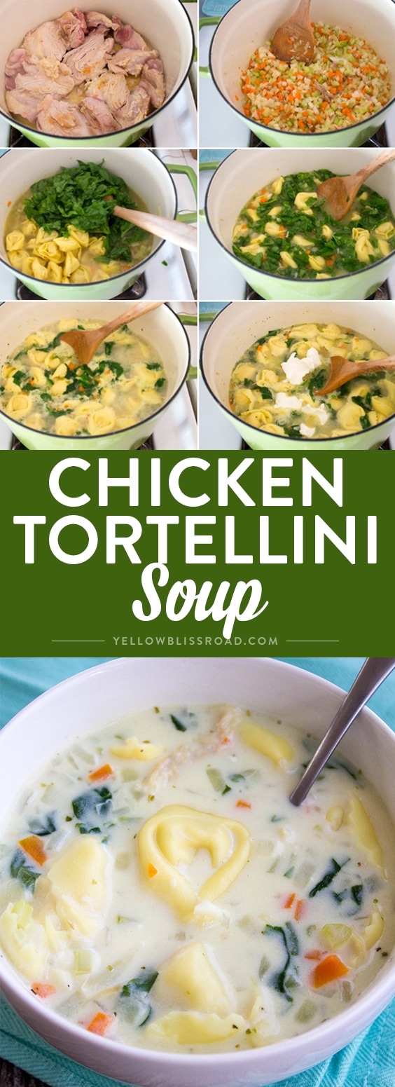 Creamy Chicken Tortellini Soup - Perfect comfort food for those cold weather days.