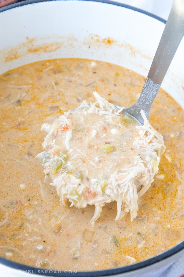 Green Chile Chicken Enchilada Soup