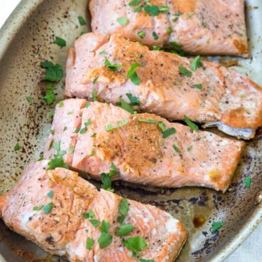 A pan of Salmon