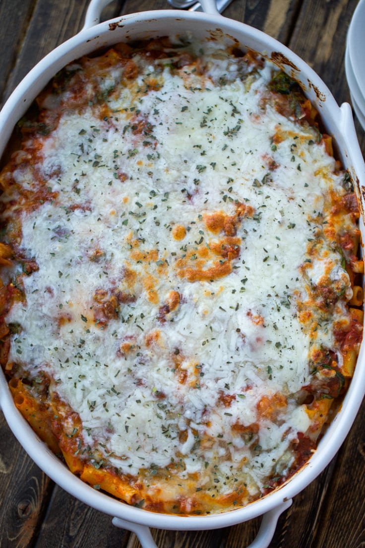 Spinach Baked Ziti Yellow Bliss Road