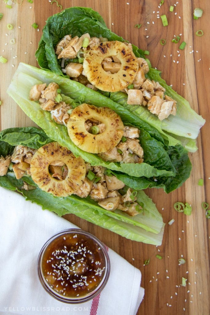 Teriyaki Chicken Lettuce Wraps Yellow Bliss Road