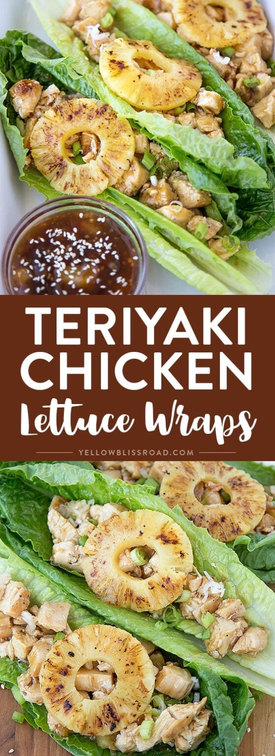 Teriyaki Chicken Lettuce Wraps Yellow Bliss Road