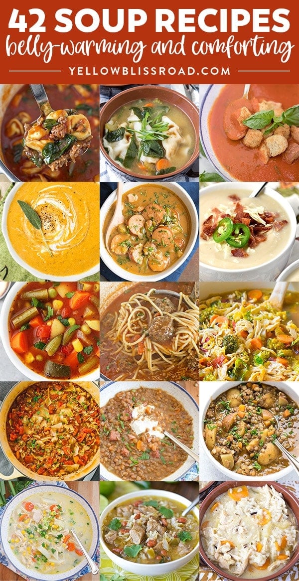 Soup recipes collage