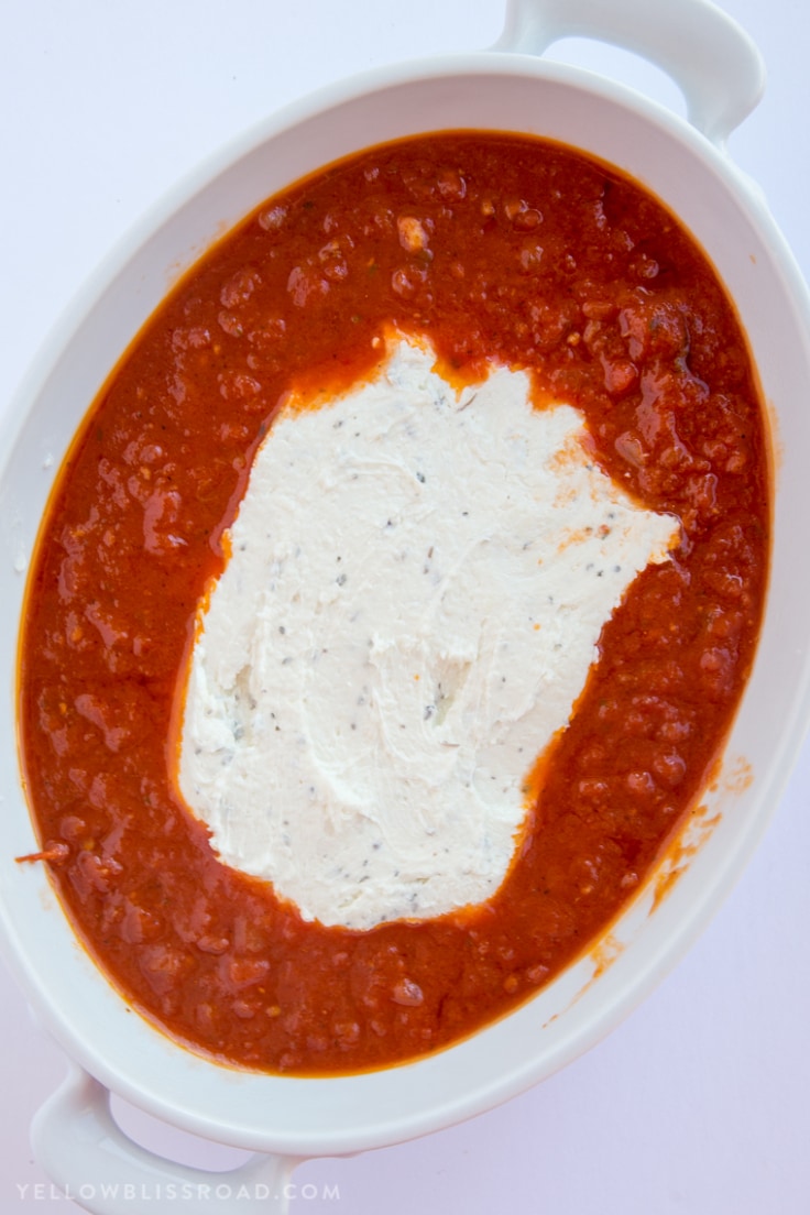 Goat Cheese & Marinara Dip Yellow Bliss Road