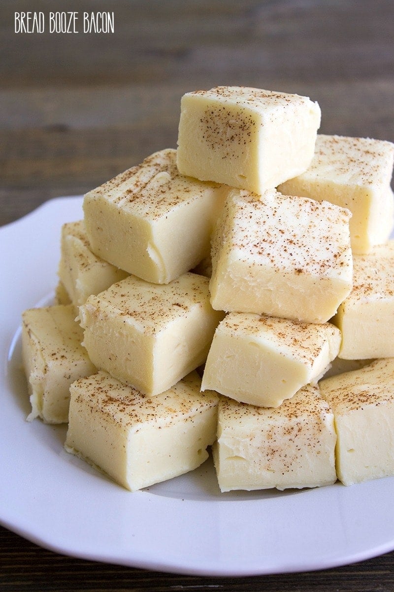 A plate of Buttered Rum Fudge