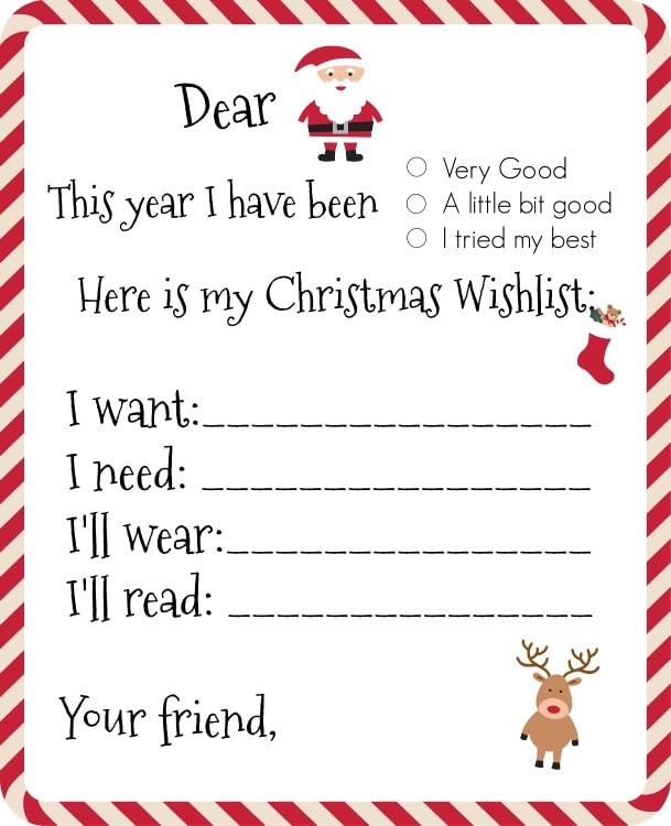 Dear Santa Printable Wishlist Yellow Bliss Road dear-santa-printable-wishlist-yellow-bliss-road